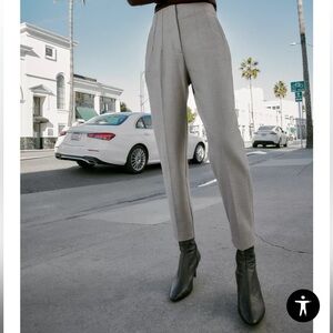 ZARA HIGH WAIST TROUSERS — XS